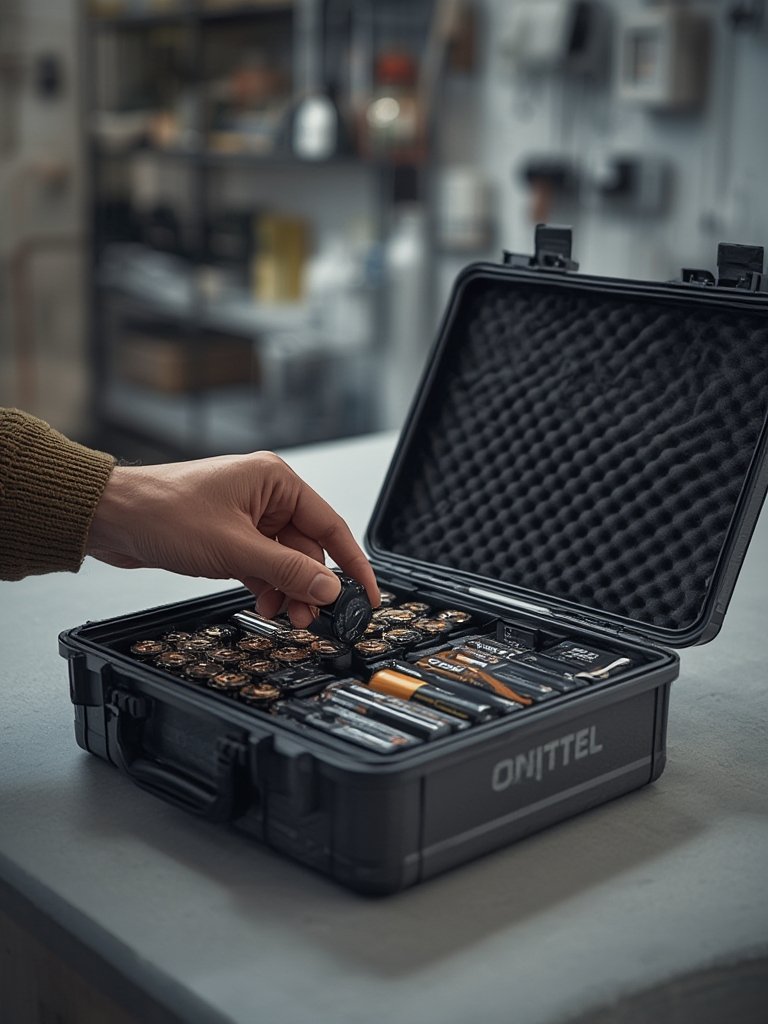 battery organizer in action