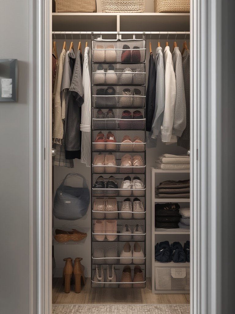 shoe organizer in action