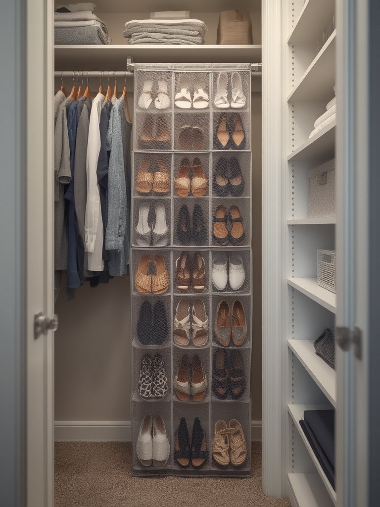 shoe organizer in action