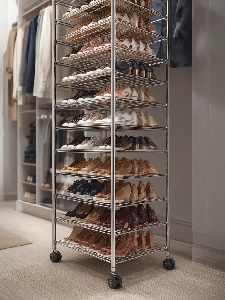 shoe rack in action